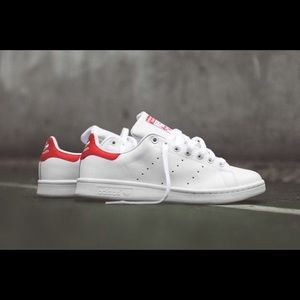 Adidas Originals Stan Smith OG White and Red Sneakers Shoes